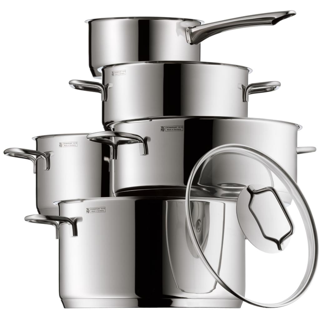 WMF Cromargan Astoria pot set 5 pcs. Silver stainless steel Astoria dishwasher-safe